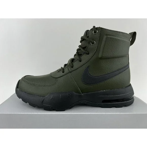 Nike Air Max Goaterra 2.0 Green Youth Size 7Y Boots Leather Black NO SHOE BOX - Picture 5 of 11